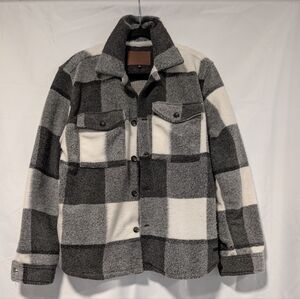 Society Gray and White Plaid Warm Jacket